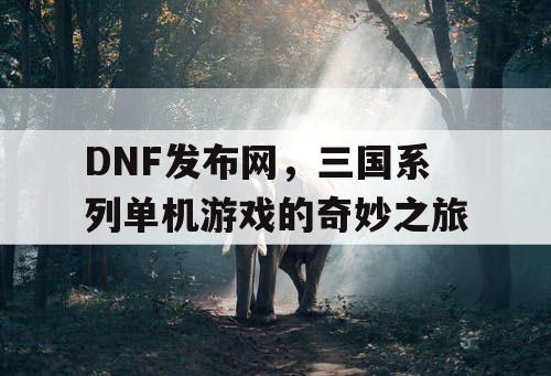 DNF发布网，三国系列单机游戏的奇妙之旅