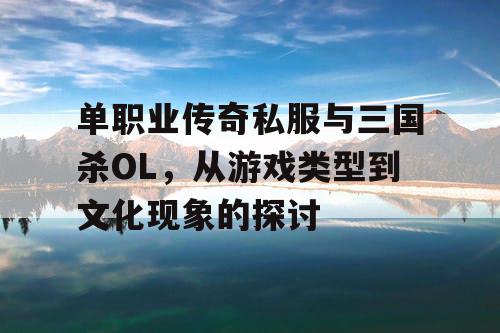 单职业传奇私服与三国杀OL，从游戏类型到文化现象的探讨
