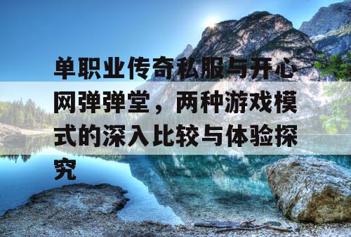 单职业传奇私服与开心网弹弹堂，两种游戏模式的深入比较与体验探究