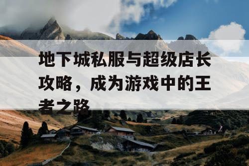 地下城私服与超级店长攻略，成为游戏中的王者之路