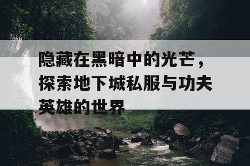 隐藏在黑暗中的光芒，探索地下城私服与功夫英雄的世界