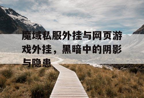 魔域私服外挂与网页游戏外挂，黑暗中的阴影与隐患