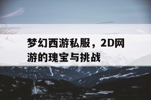 梦幻西游私服，2D网游的瑰宝与挑战
