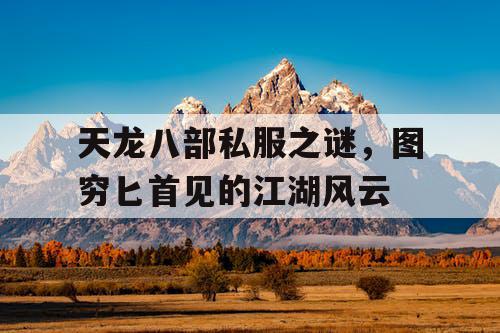 天龙八部私服之谜,图穷匕首见的江湖风云 天龙八部私服之谜,图穷匕首见的江湖风云