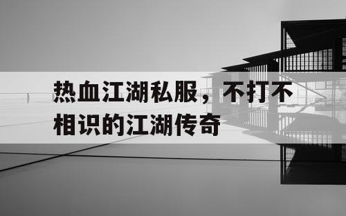 热血江湖私服，不打不相识的江湖传奇
