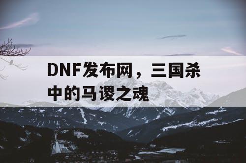 DNF发布网，三国杀中的马谡之魂