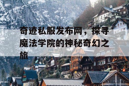 奇迹私服发布网，探寻魔法学院的神秘奇幻之旅
