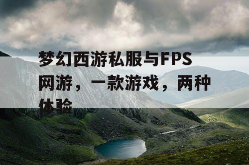 梦幻西游私服与FPS网游，一款游戏，两种体验