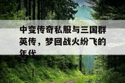 中变传奇私服与三国群英传,梦回战火纷飞的年代 中变传奇私服与三国群英传,梦回战火纷飞的年代