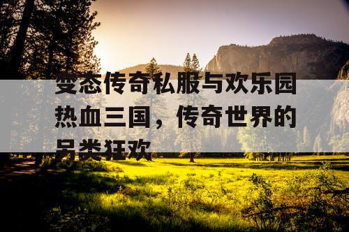 变态传奇私服与欢乐园热血三国,传奇世界的另类狂欢 变态传奇私服与欢乐园热血三国,传奇世界的另类狂欢