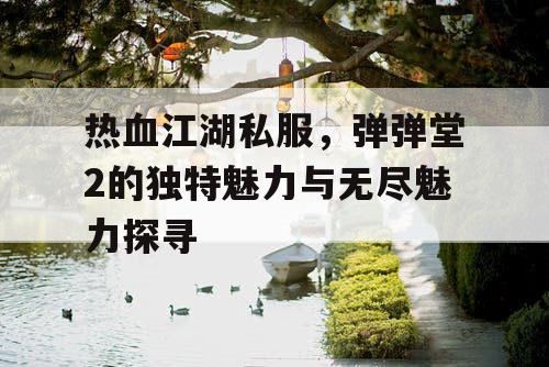 热血江湖私服，弹弹堂2的独特魅力与无尽魅力探寻