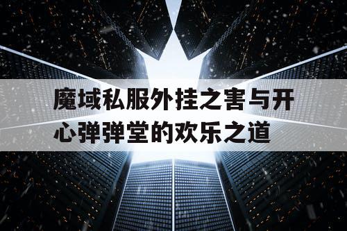 魔域私服外挂之害与开心弹弹堂的欢乐之道