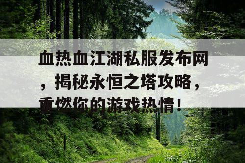 血热血江湖私服发布网，揭秘永恒之塔攻略，重燃你的游戏热情！