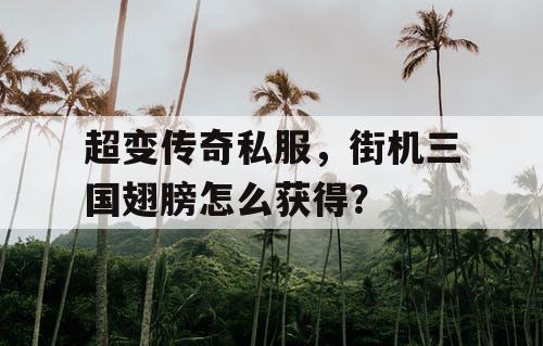 超变传奇私服，街机三国翅膀怎么获得？