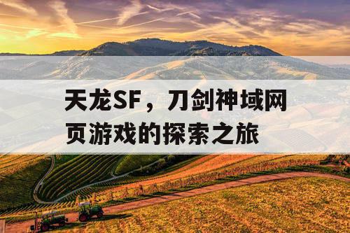 天龙SF，刀剑神域网页游戏的探索之旅