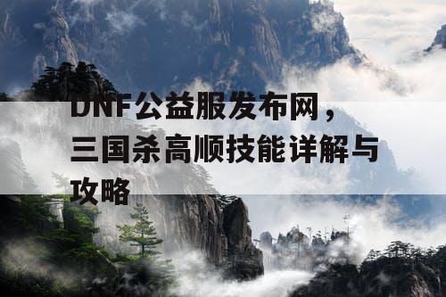 DNF公益服发布网，三国杀高顺技能详解与攻略