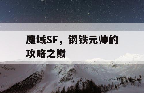 魔域SF，钢铁元帅的攻略之巅