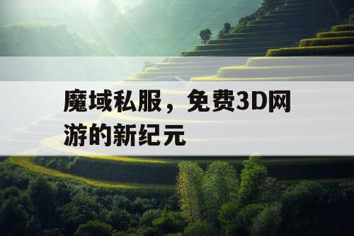 魔域私服,免费3D网游的新纪元 魔域私服,免费3D网游的新纪元