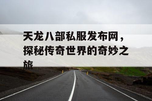 天龙八部私服发布网，探秘传奇世界的奇妙之旅