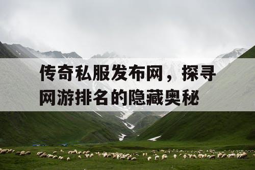 传奇私服发布网，探寻网游排名的隐藏奥秘