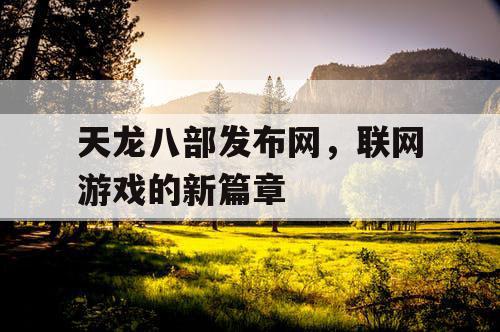 天龙八部发布网,联网游戏的新篇章 天龙八部发布网,联网游戏的新篇章