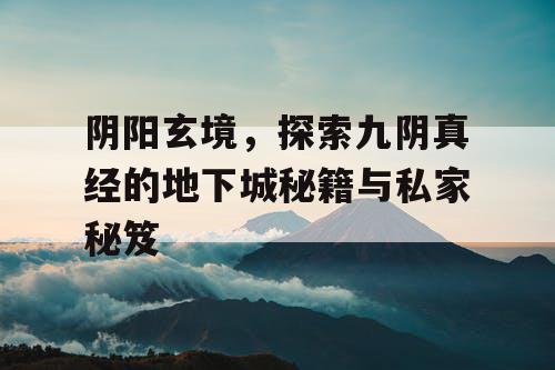 阴阳玄境，探索九阴真经的地下城秘籍与私家秘笈