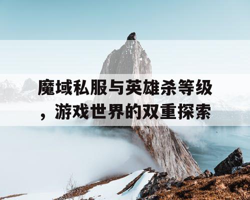 魔域私服与英雄杀等级，游戏世界的双重探索