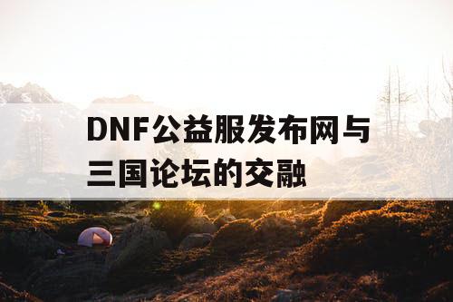 DNF公益服发布网与三国论坛的交融