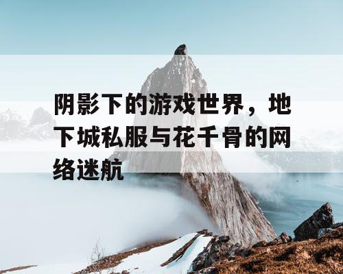 阴影下的游戏世界，地下城私服与花千骨的网络迷航