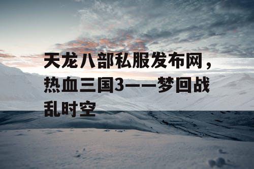 天龙八部私服发布网，热血三国3——梦回战乱时空