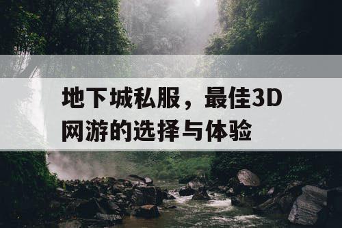 地下城私服,最佳3D网游的选择与体验 地下城私服,最佳3D网游的选择与体验