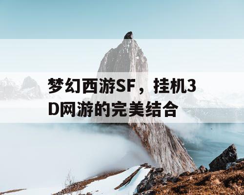 梦幻西游SF，挂机3D网游的完美结合