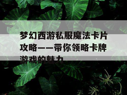 梦幻西游私服魔法卡片攻略——带你领略卡牌游戏的魅力