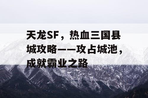 天龙SF，热血三国县城攻略——攻占城池，成就霸业之路