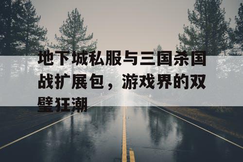 地下城私服与三国杀国战扩展包，游戏界的双璧狂潮