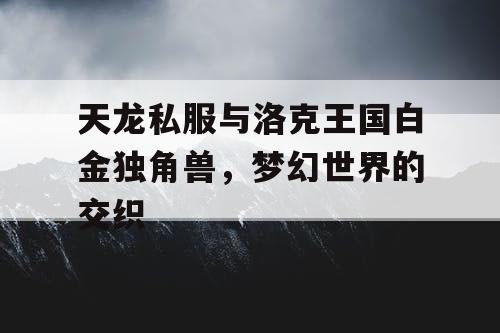天龙私服与洛克王国白金独角兽，梦幻世界的交织