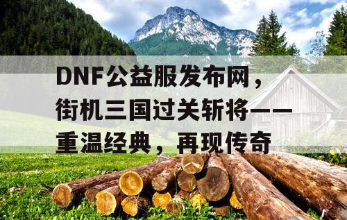 DNF公益服发布网，街机三国过关斩将——重温经典，再现传奇