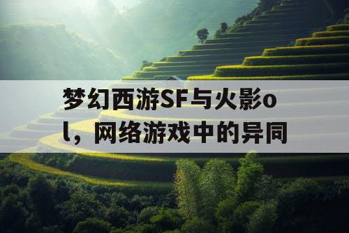 梦幻西游SF与火影ol，网络游戏中的异同