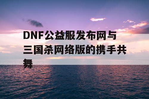 DNF公益服发布网与三国杀网络版的携手共舞