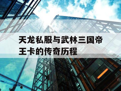 天龙私服与武林三国帝王卡的传奇历程