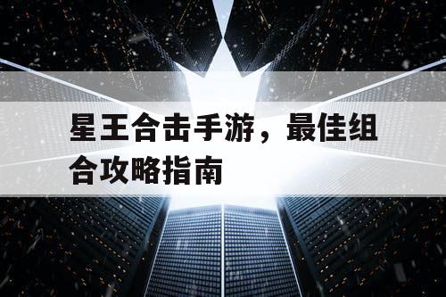 星王合击手游，最佳组合攻略指南