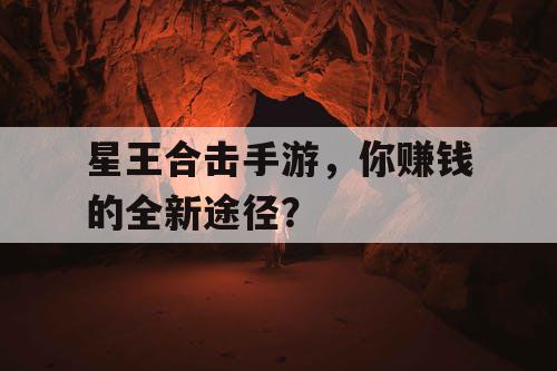 星王合击手游，你赚钱的全新途径？