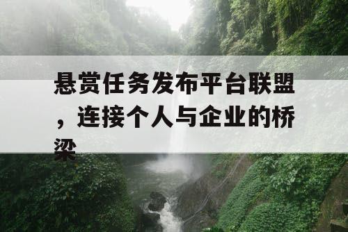 悬赏任务发布平台联盟，连接个人与企业的桥梁