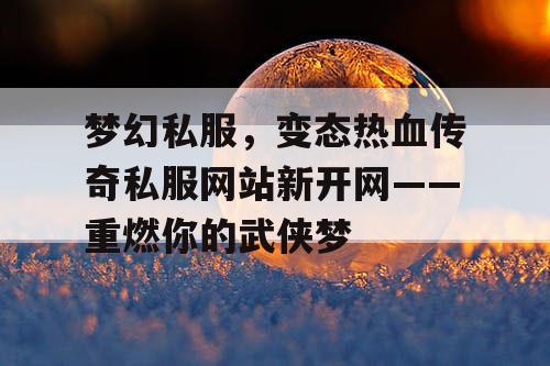 梦幻私服，变态热血传奇私服网站新开网——重燃你的武侠梦