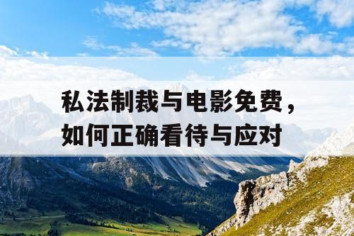 私法制裁与电影免费，如何正确看待与应对