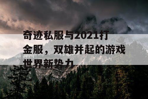 奇迹私服与2021打金服，双雄并起的游戏世界新势力