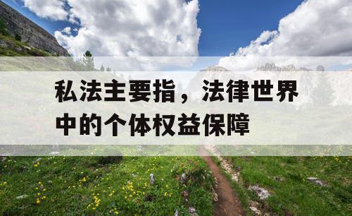 私法主要指，法律世界中的个体权益保障