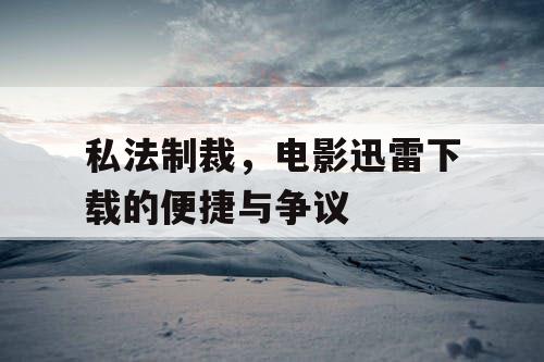 私法制裁，电影迅雷下载的便捷与争议