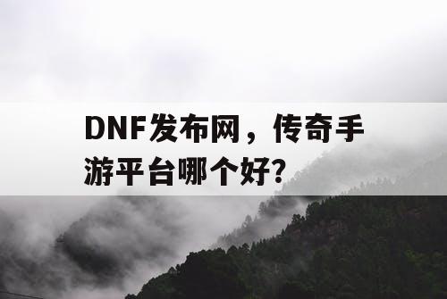 DNF发布网，传奇手游平台哪个好？