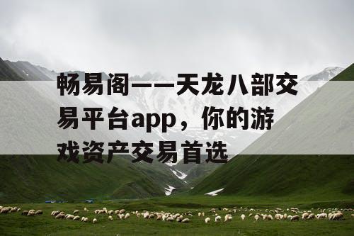 畅易阁——天龙八部交易平台app，你的游戏资产交易首选
